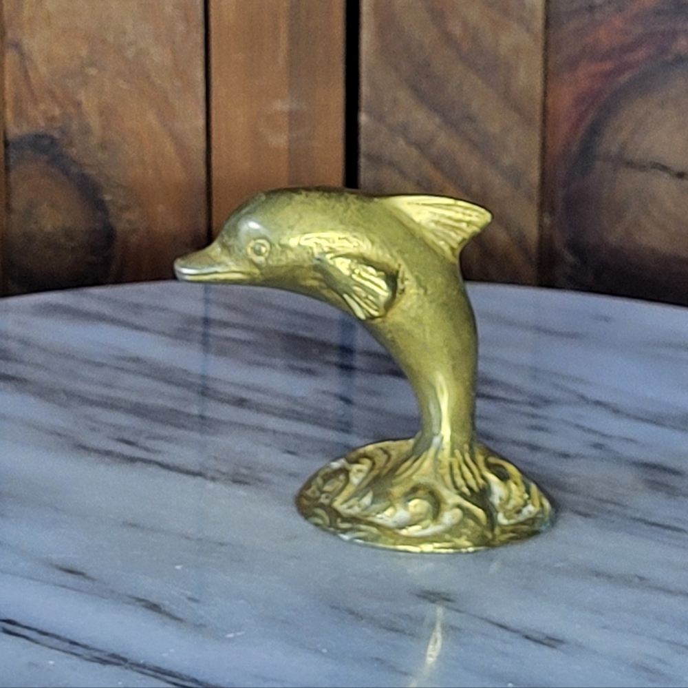 Brass Dolphin Figurine